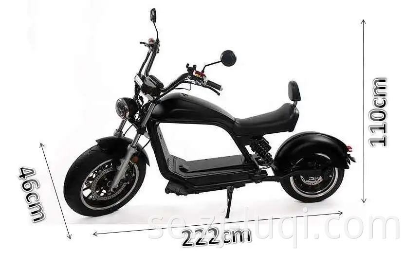 20AH / 30AH / 45AH BIG BATTERI Kapacitetscykelavgift Fabrikspris Kall elektrisk sparkmotorcykel med dubbla suspensioner